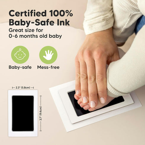 Inkless Hand and Footprint Kit, Boy, Girl, Newborn Keepsake - No Mess Ink Pad for Baby Handprint, Clean Touch Paw Print