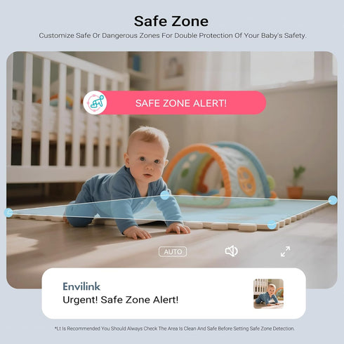Envilink 1080P 2-Way 8 Upgrade Smart WiFi Baby Camera with APP, Video Baby Monitor with Camera and Audio, Cry