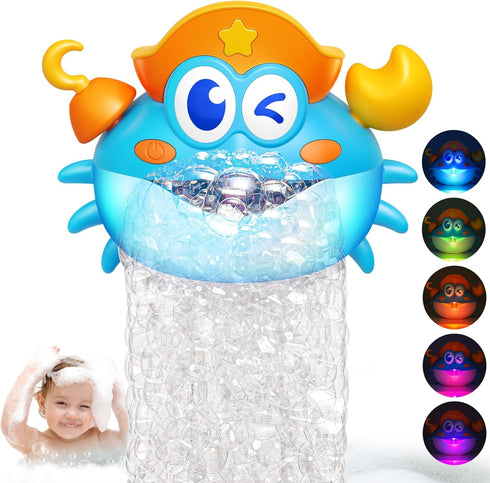 Puidapo Bath Toys,Light Up Baby Bath Toys Bath Bubble Machine with Colourful RGB