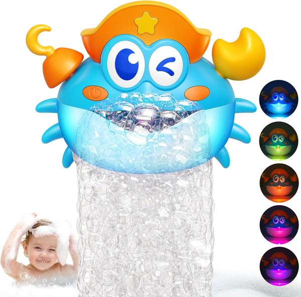 Puidapo Bath Toys,Light Up Baby Bath Toys Bath Bubble Machine with Colourful RGB