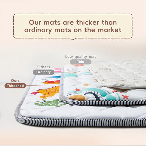 50x50 Inch Baby Play Mat - Thicken Soft Foam Crawling Mat for Playpen & Floor, Non-Slip Waterproof Playmats for Infants