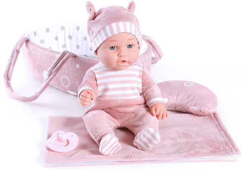 Enjoyin 12'' Playset 36 Baby Doll with Washable Doll Accessories Includes Carrier Bassinet Bed, Pacifier, Blanket