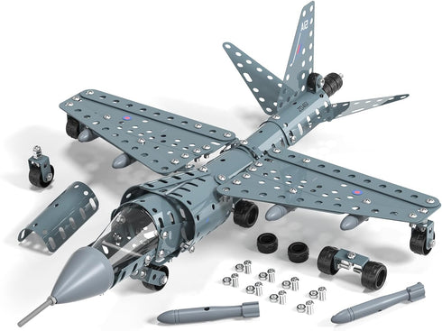 Set 8-12, 8 9 10 11 12 Lucky Doug STEM Building Projects Model Airplane Jet - Building Toys for Kids Ages Assembly