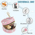 PYBUG Rabbit Round Pacifier Storage Case, Polyester & TPU Lined with Hook Buckle, Pacifier Container Box for Baby