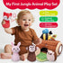 CuteZone 6-12 Set Baby Toys Months, Stuffed Animals for Babies, Soft Plush Forest Sensory Toy with Rattle, Crinkle