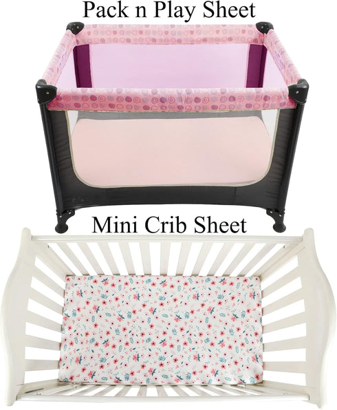 Pack Set 3 Pack,Playard n Play Sheet Stretchy Fitted Portable Mini Crib Sheets Sheets Convertible Playard Mattress
