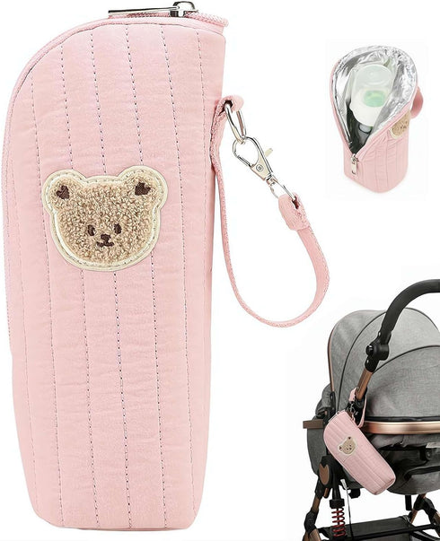 Crazyview Insulated Baby Bottle Bag for Stroller, Baby Bottle Insulation Bag Portable Insulated
