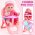 12in Set 20pcs Bag/Cradle/2 3 4 5 6 Golray Girl Baby Doll Crib and High Chair - Sound&Pee Interactive Baby Doll