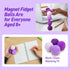 iKrto 8pcs 4 Fidget Toys Magnetic Stress Balls for Adults Teens- Silicone Stress Relief Sensory Toy | Roller Finger Toy