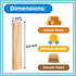 Set 200-Piece Wooden Building Blocks - Plank Block Construction Toys, STEM Educational Wood Toy for Kids and Toddlers