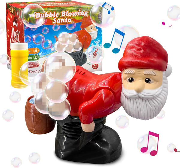 Generic Santa Bubble Blower for Christmas, Musical Santa Bubble Blower Machine with Flashing