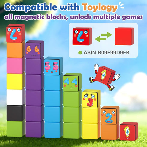 3 4 5 1-10, 3-5 4-8 Magnetic Blocks World Building Blocks Edition, STEM Educational Montessori Sensory Learning