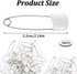 Giantree 50 Steel(5.5CM) Pcs Safety Pins, Safety Pins for Clothes, Baby Safety Pin, Diaper Pins Stainless Steel