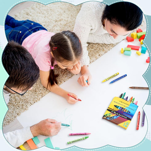 Fullhawl 60 12 Pack Boxes of Colored Crayons Bulk Christmas Gift Crayons Bulk Individual School Supplies Wholesale