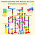 Meland Marble Run - 132Pcs Marble Maze Game Building Toy for Kids, Marble Track Race Set & STEM Learning Toys for Ages