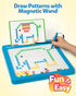 3 4 5 6 Coogam Magnetic Drawing Board, Large Magnet Doodle Board with Pen and Dot Beads, Color Shape Pattern Art Pad