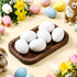Halloscume 6 Pcs Ceramic Chicken Nesting Eggs Easter Fake Chicken Eggs for