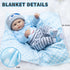 9 Set 17-22 Inch Sets Pieces Reborn Baby Doll Clothes Blue Dog Doll Accessories for Reborn Baby Doll Clothing Gift