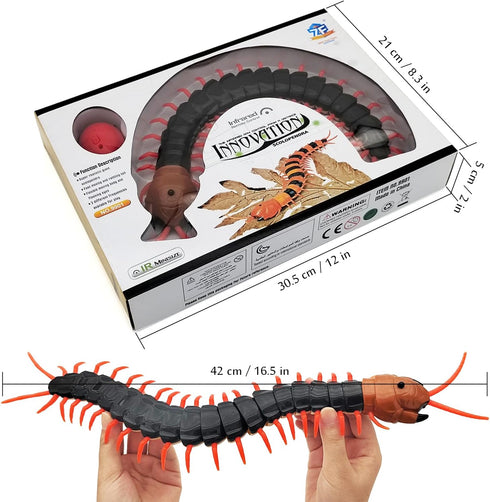 Tipmant Realistic Large Size RC Centipede Scolopendra Animal Toy Infrared Remote Control Vehicle Car Scary Prank Kids