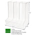 Acrylic Triple Divided Wall Toy Dispenser, Hanging Organizer for Children's Room - 3 Compartment Clear Storage Bin for
