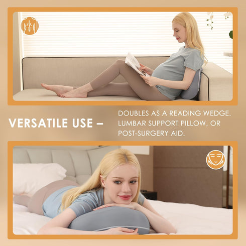 Chilling Home Portable Pregnancy Pillow Memory Foam Maternity Body Pillow for Sleeping- Multifunctional Pregnancy Wedge