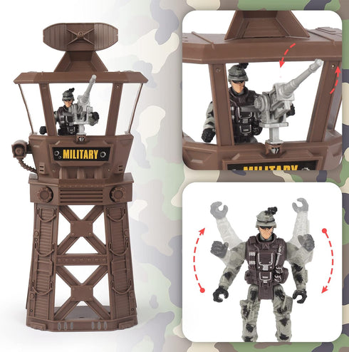 Set: 5 3-5 deAO Military Vehicles Toy Combat Boat, Helicopter, Tank Toy with Army Men Figures, Accessories - Great Army