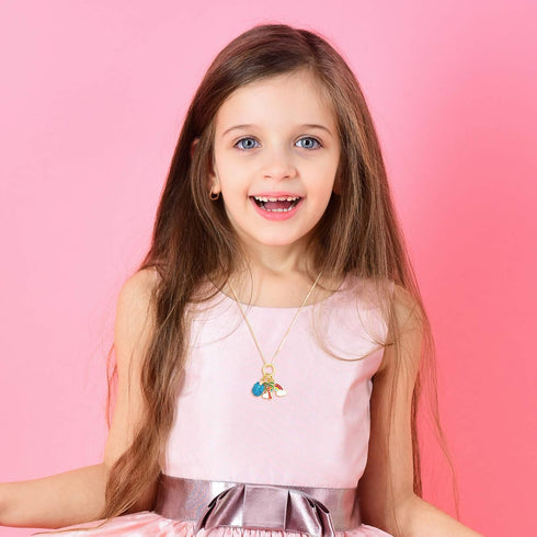 Hicarer 6 Pieces Unicorn Necklaces and Mermaid Necklace, Cute Rainbow Heart Crown for Christmas Party Favors