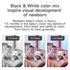 3 6 9 12 Girls,4 Pack TUMAMA Black and White Baby Toys for Months,Plush Hanging Rattles,Newborn Stroller Toys for Boys