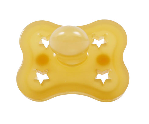 Symmetrical 1 Count (0-6 Sweetie Rubber Pacifier Star Shape Rubber Natural Rubber with Nipple Small)