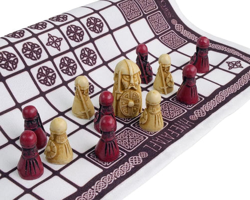 Hnefatafl - The Viking Game, Cardinal Edition with Red Pieces