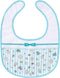 Littleforbig Cotton Waterproof Babydoll Printed Adult Bib, Pink Floral, Adjustable Velcro Closure