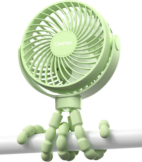 Stroller Fan Clip on Baby Fan - Quiet Small Portable USB Rechargeable Battery Operated Fan for Car Seat, Flexible