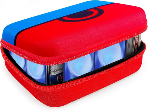 Comecase Cards Holder Case for SKYJO, Bicycle Playing Cards, UNO, Phase 10, Card Game Storage Organizer, Red