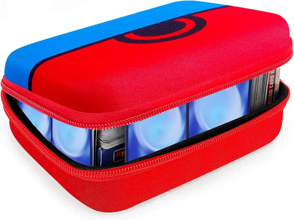 Comecase Cards Holder Case for SKYJO, Bicycle Playing Cards, UNO, Phase 10, Card Game Storage Organizer, Red