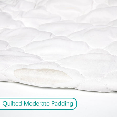 100% 52" 28", 2 Pack Crib Mattress Protector Sheets Fitted Waterproof Mattress Pad Cover, Noiseless & Machine Wash