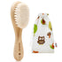 haakaa Wooden Baby Brush for Newborns and Toddlers, Natural Soft Goat Bristles, Ideal for Cradle Cap, 1PC with Carry