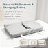 Tizoerly Wipeable Baby Changing Pad for Dresser, Portable Changing Pad with Restraining Belt, Soft & Non-Slip