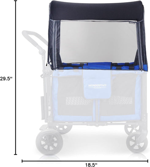 W2 WONDERFOLD Mosquito Net for Stroller Wagon Featuring Easy Access Zippered Entrance with Quick and Easy Install