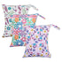 ALVABABY 3pcs Cloth Diaper Wet Dry Bags Waterproof Reusable with Two Zippered