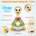 LUDILO 6-12 6 7 8 9 10 12 18 6-12-18 Tummy 1 Infant Baby Toys Months: Musical Crawling Duck Toy Must Have Month Old