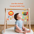 MokukuToys 0 3 6 9 12 Baby Toys for Months, Plush Animal Sensory Hanging Rattle,Newborn Interactive Soft Toys