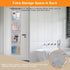 Over Door Organizer and Storage - Toy Hanging Container Holder with 4 Removable Clear Bins for Nursery, Bathroom