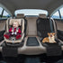 Musclez 600D 2 (Black-1pcs) Car Seat Protectors, Car Seat Covers Waterproof Fabric, Non-Slip Backing & Mesh Pockets