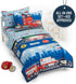 4 Set EVERYDAY KIDS Piece Toddler Bedding -Fire and Police Rescue- Includes Comforter, Flat Sheet, Fitted Sheet