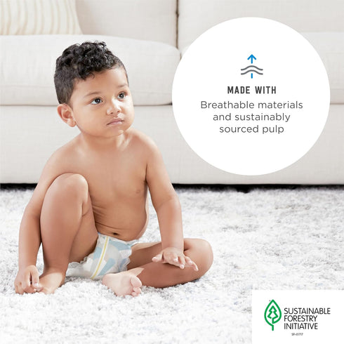 3, 40 Count, Amazon Brand - Mama Bear Plush Protection Disposable Baby Diapers, Hypoallergenic, Fragrance-Free, Leak