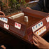 Deluxe Rummy Cube Game Set - 106 Tiles Classic Wooden Game with 4 Handmade Racks & Portable Canvas Bag