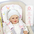 Infant Car Seat Insert for Newborn Girls Boys, Reversible Baby Carseat Head Support with Strap Pads, Soft Baby Car Seat