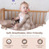 30x40 Inches, 100% Gender-Neutral Checkered Baby Blanket Mocha Teddy Bear Organic GOTS Certified Cotton, Soft