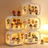 WMM Clear Acrylic Display Case for Figures with LED Light, Dustproof & Moistureproof Display Stand with Door, Storage