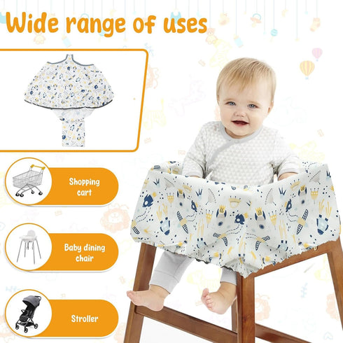 Generic Infant Seat Shield - Kids Trolley Cushion, Dining Booster Wrap | Padded Slip-On Carrier, Lightweight Travel